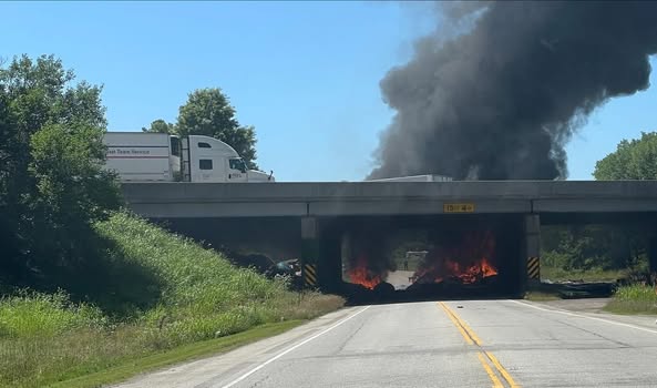 Fatal Crash on Will Rogers Turnpike: Semi-Truck Plunges Off Overpass Near Vinita, Driver Killed in Fiery Wreck